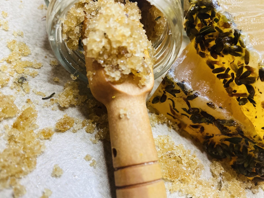 Brown Apatite Honey Lavender Scrub